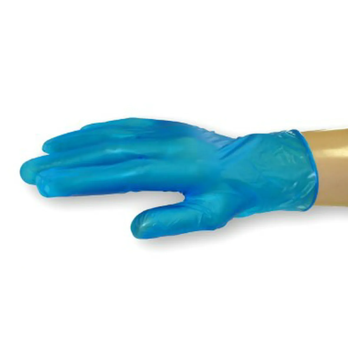 Sterimax Sensator Blue Vinyl Powder-Free Gloves (Case of 1,000) — Blue